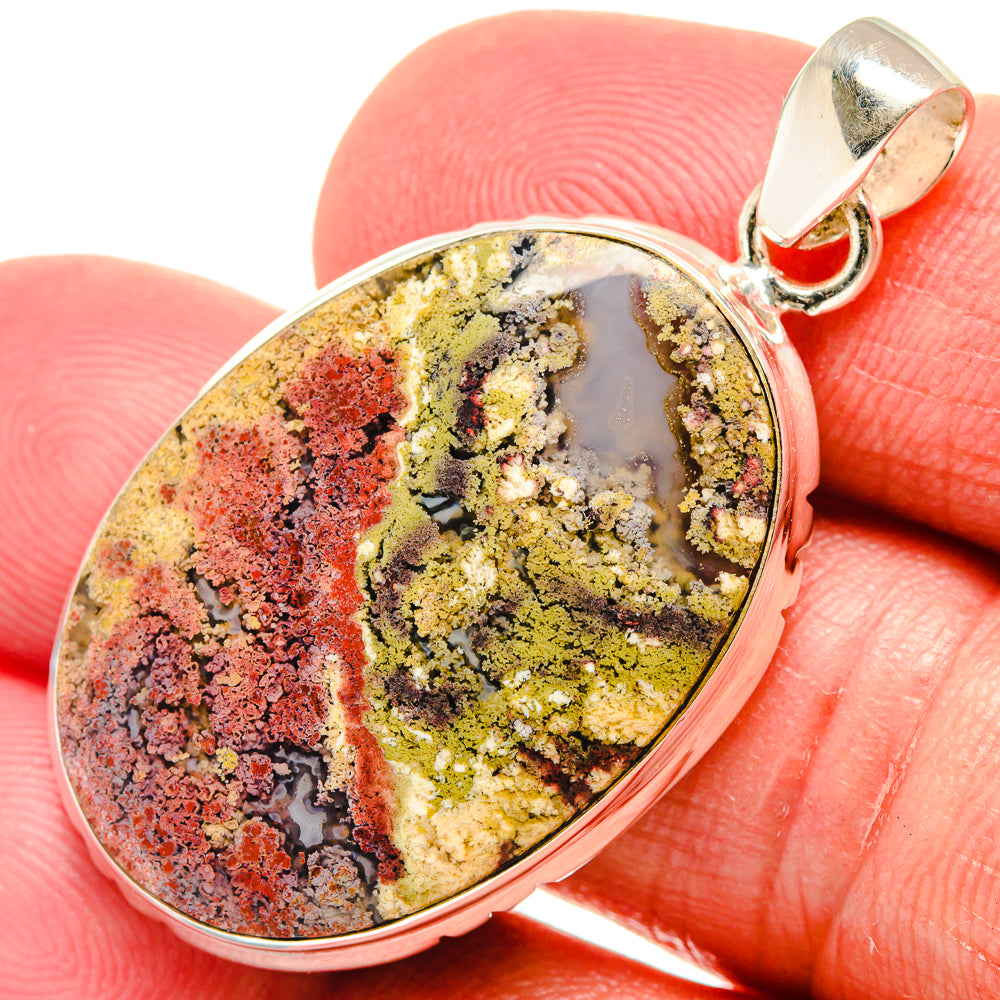 Indonesian Plume Agatge Pendants handcrafted by Ana Silver Co - PD22003