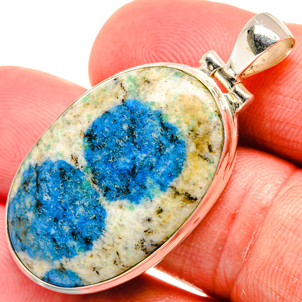 K2 Blue Azurite Pendants handcrafted by Ana Silver Co - PD22005