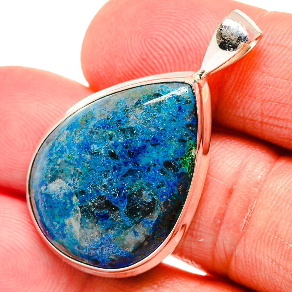 Chrysocolla In Quartz Pendants handcrafted by Ana Silver Co - PD22010