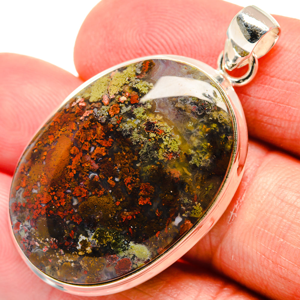 Indonesian Plume Agatge Pendants handcrafted by Ana Silver Co - PD22023