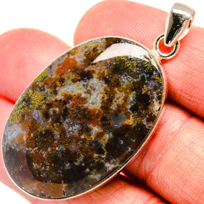 Indonesian Plume Agatge Pendants handcrafted by Ana Silver Co - PD22025