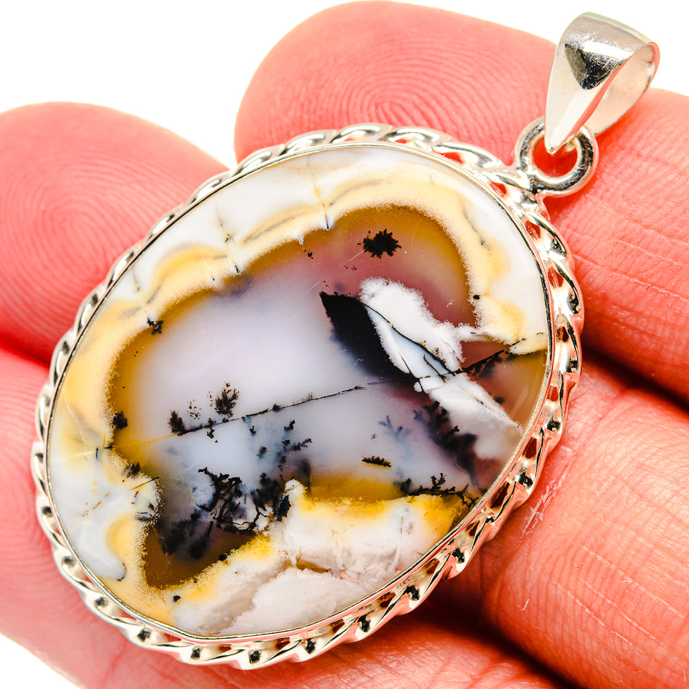 Dendritic Opal Pendants handcrafted by Ana Silver Co - PD22026