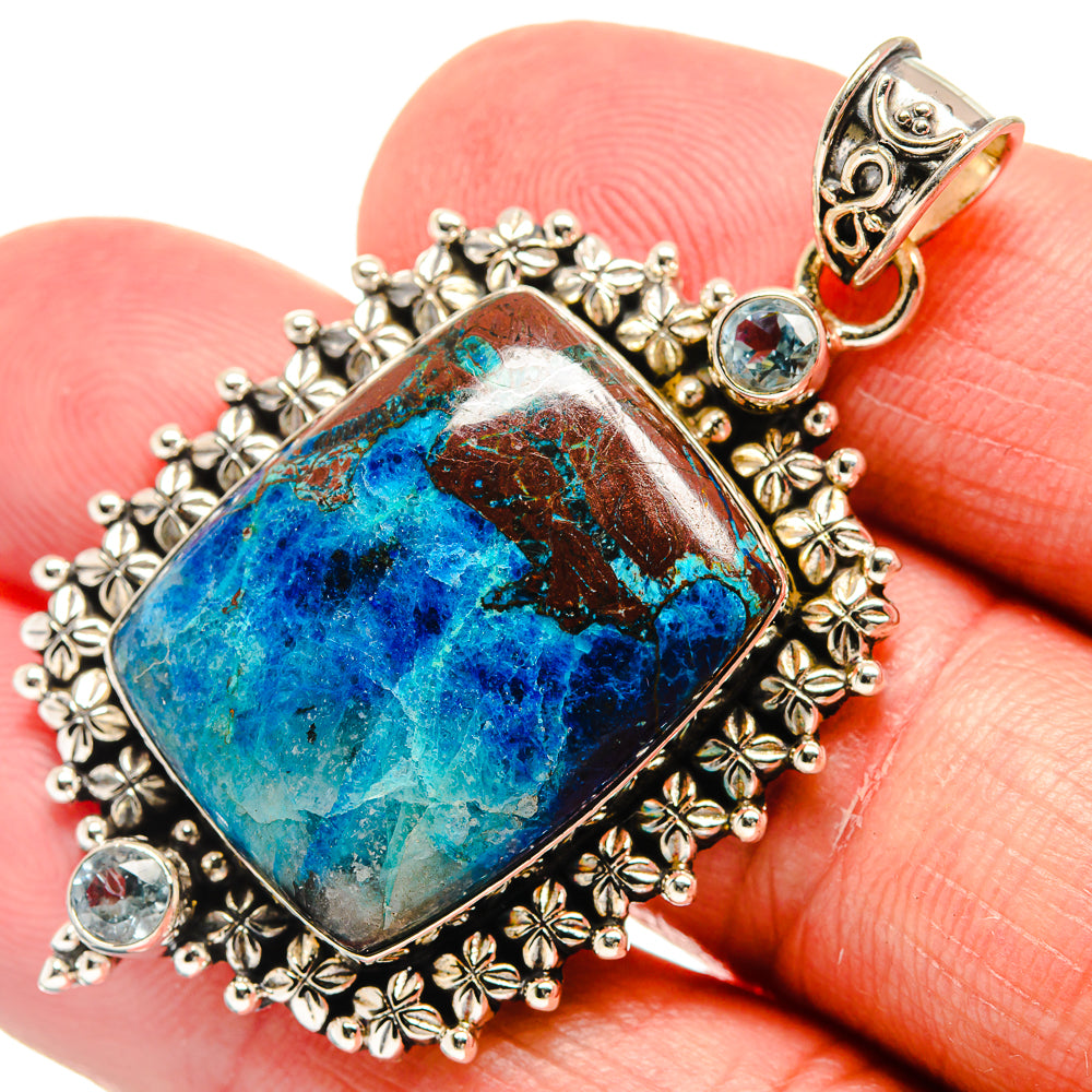 Chrysocolla Pendants handcrafted by Ana Silver Co - PD22031