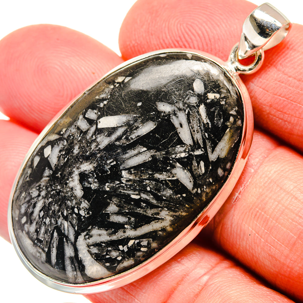 Chrysanthemum Stone Pendants handcrafted by Ana Silver Co - PD22048