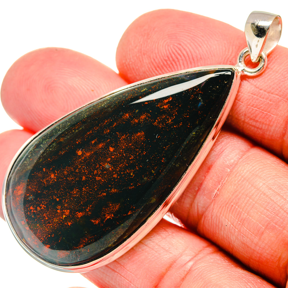 Bloodstone Pendants handcrafted by Ana Silver Co - PD22051