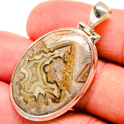 Laguna Lace Agate Pendants handcrafted by Ana Silver Co - PD22052