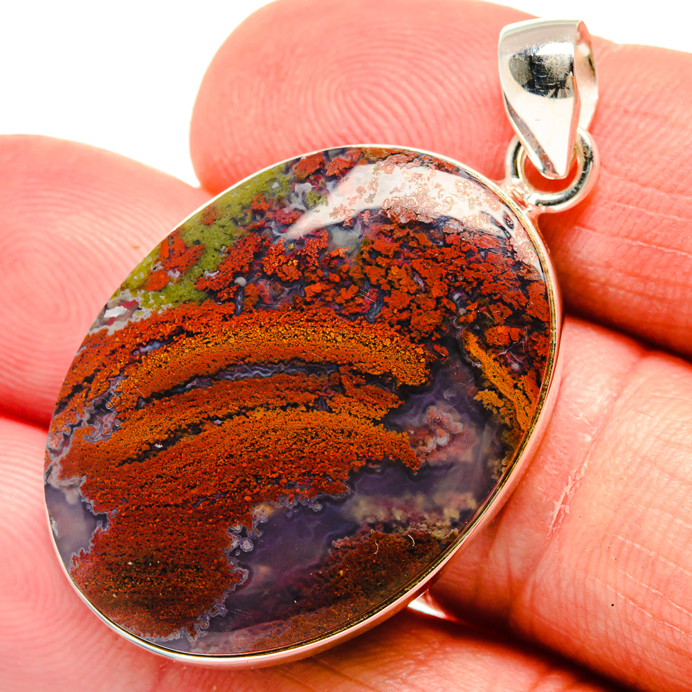 Indonesian Plume Agatge Pendants handcrafted by Ana Silver Co - PD22053