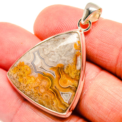 Laguna Lace Agate Pendants handcrafted by Ana Silver Co - PD22054