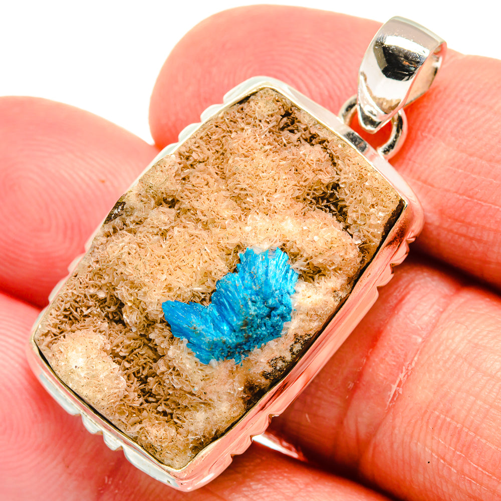 Cavansite Crystal Pendants handcrafted by Ana Silver Co - PD22056