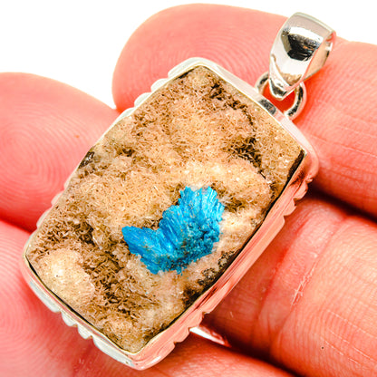 Cavansite Crystal Pendants handcrafted by Ana Silver Co - PD22056