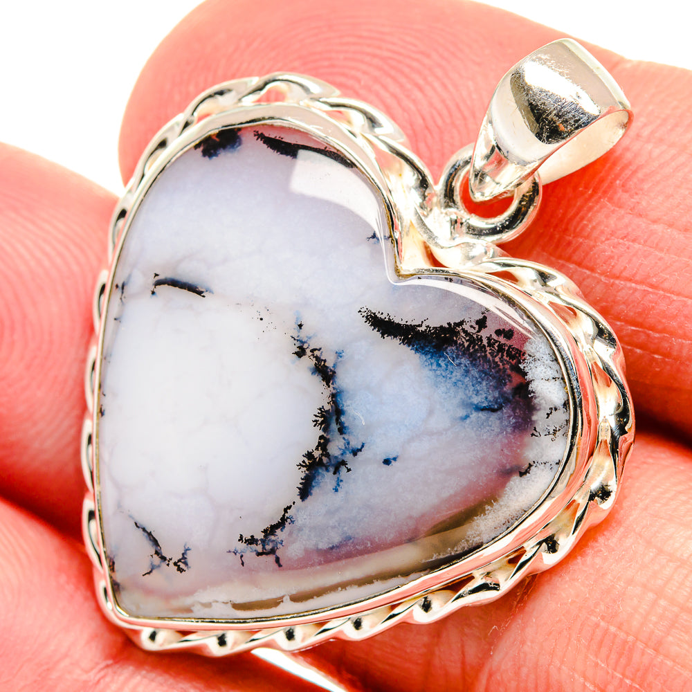 Dendritic Opal Pendants handcrafted by Ana Silver Co - PD22070