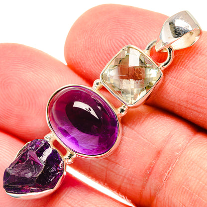 Amethyst Pendants handcrafted by Ana Silver Co - PD22085