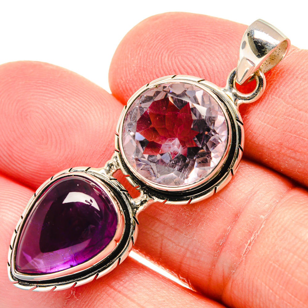 Morganite Pendants handcrafted by Ana Silver Co - PD22088
