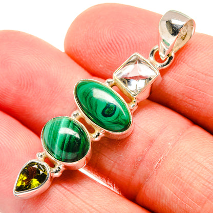 Malachite Pendants handcrafted by Ana Silver Co - PD22095
