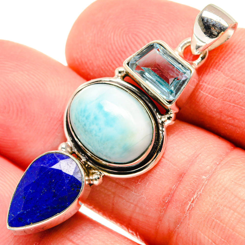 Larimar Pendants handcrafted by Ana Silver Co - PD22101