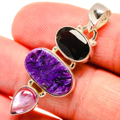 Charoite Pendants handcrafted by Ana Silver Co - PD22105