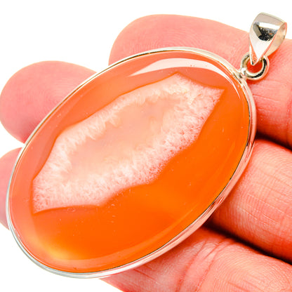 Orange Geode Pendants handcrafted by Ana Silver Co - PD22111