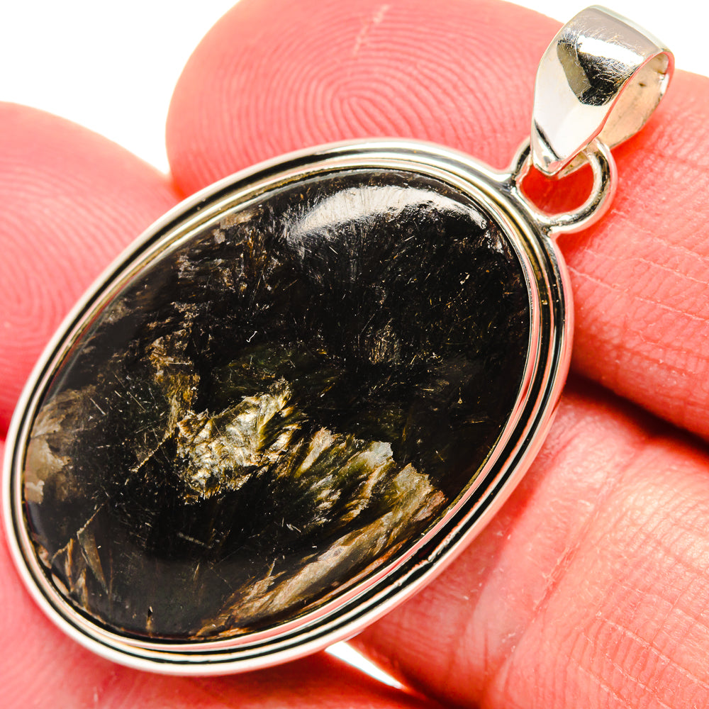 Golden Seraphinite Pendants handcrafted by Ana Silver Co - PD22122