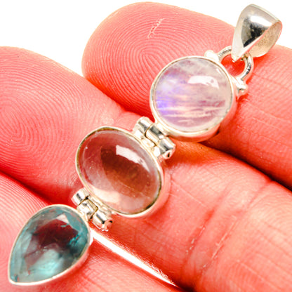 Aquamarine Pendants handcrafted by Ana Silver Co - PD22128