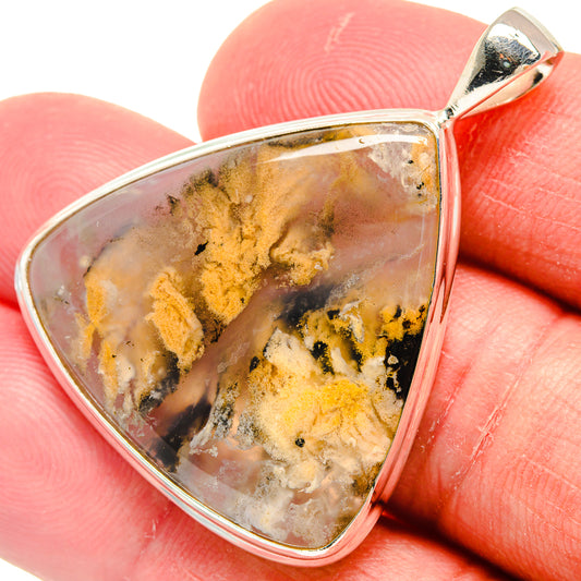 Indonesian Plume Agate Pendants handcrafted by Ana Silver Co - PD22132