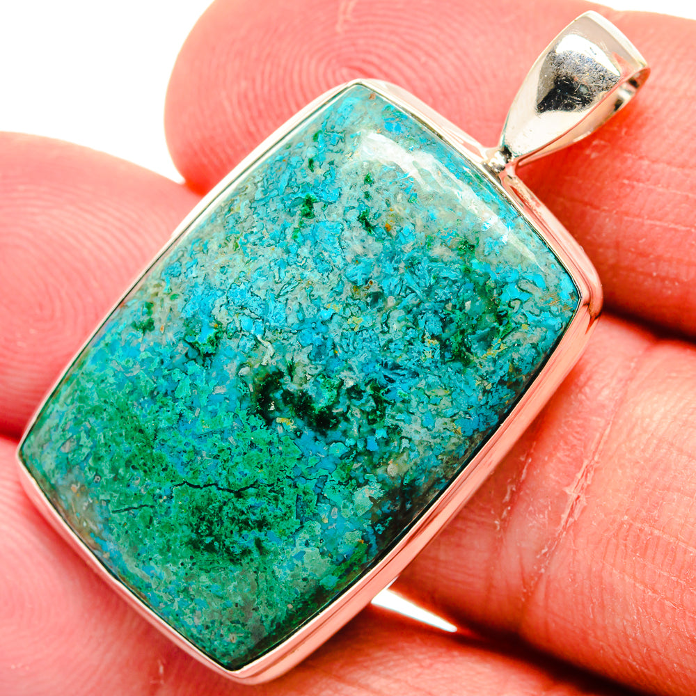 Chrysocolla Pendants handcrafted by Ana Silver Co - PD22140