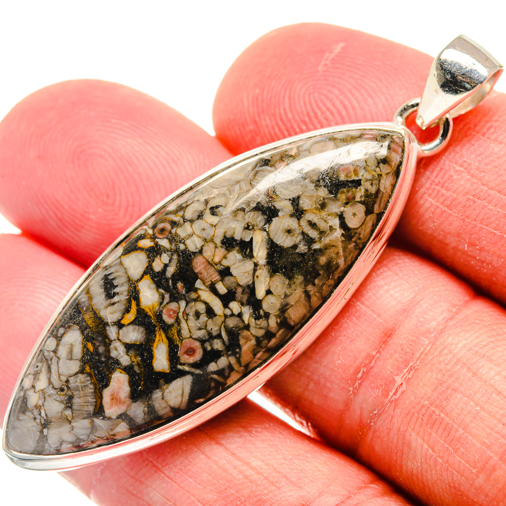 Crinoid Fossil Pendants handcrafted by Ana Silver Co - PD22144