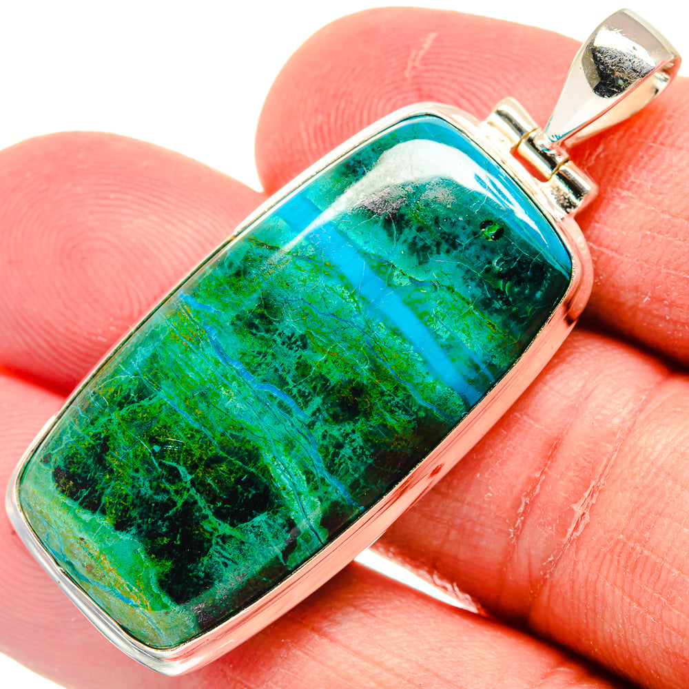 Chrysocolla Pendants handcrafted by Ana Silver Co - PD22146