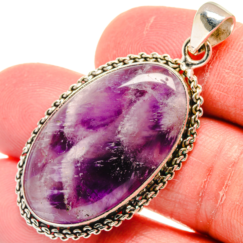 Chevron Amethyst Pendants handcrafted by Ana Silver Co - PD22166