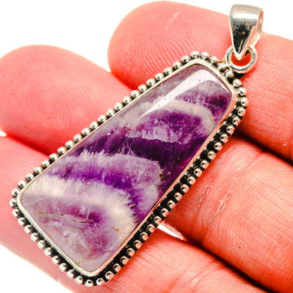 Chevron Amethyst Pendants handcrafted by Ana Silver Co - PD22167