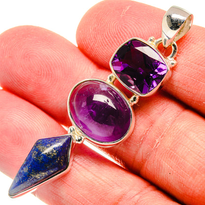 Amethyst Pendants handcrafted by Ana Silver Co - PD22174