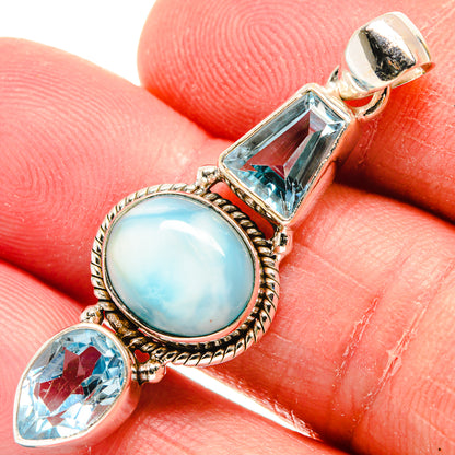 Larimar Pendants handcrafted by Ana Silver Co - PD22175