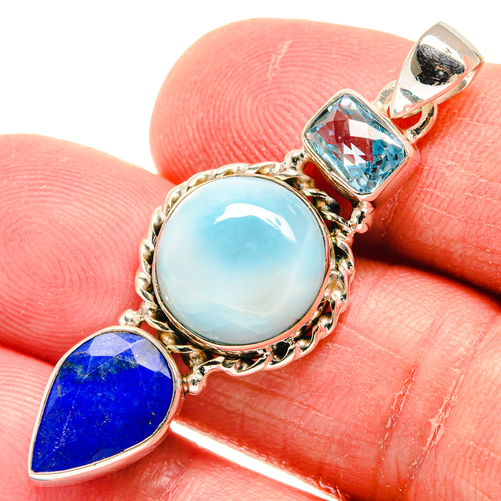Larimar Pendants handcrafted by Ana Silver Co - PD22176