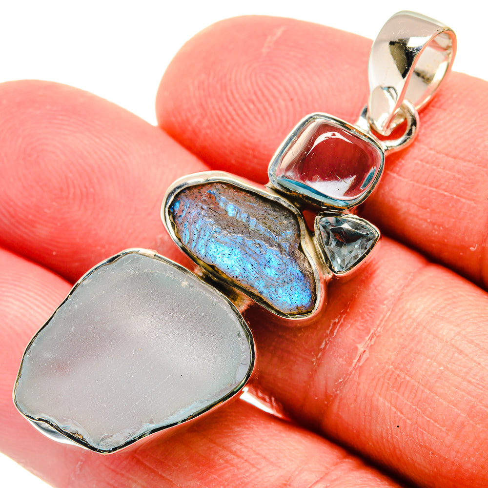 Aquamarine Pendants handcrafted by Ana Silver Co - PD22182