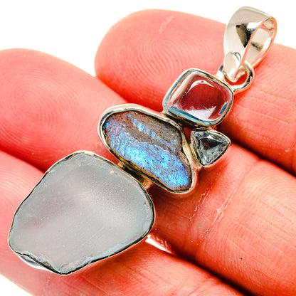Aquamarine Pendants handcrafted by Ana Silver Co - PD22182