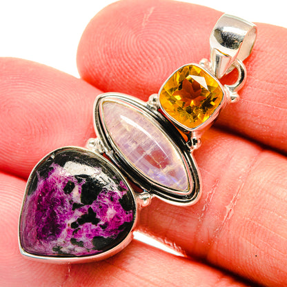 Ruby Fuchsite Pendants handcrafted by Ana Silver Co - PD22184