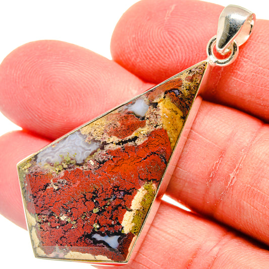 Indonesian Plume Agate Pendants handcrafted by Ana Silver Co - PD22200
