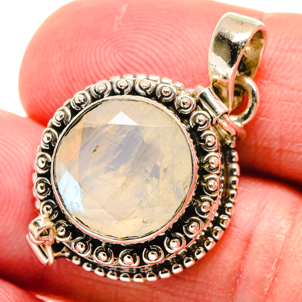 Rainbow Moonstone Pendants handcrafted by Ana Silver Co - PD22241