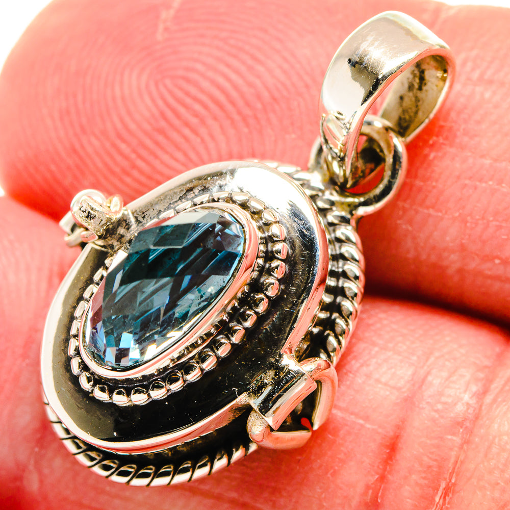 Blue Topaz Pendants handcrafted by Ana Silver Co - PD22246