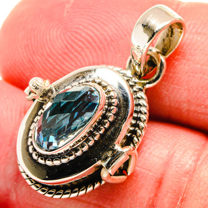 Blue Topaz Pendants handcrafted by Ana Silver Co - PD22246