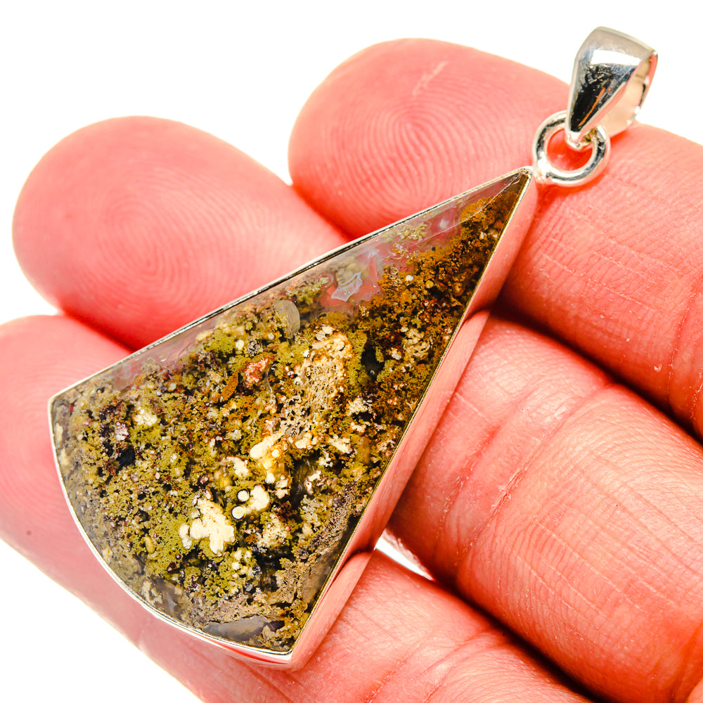 Indonesian Plume Agate Pendants handcrafted by Ana Silver Co - PD22251