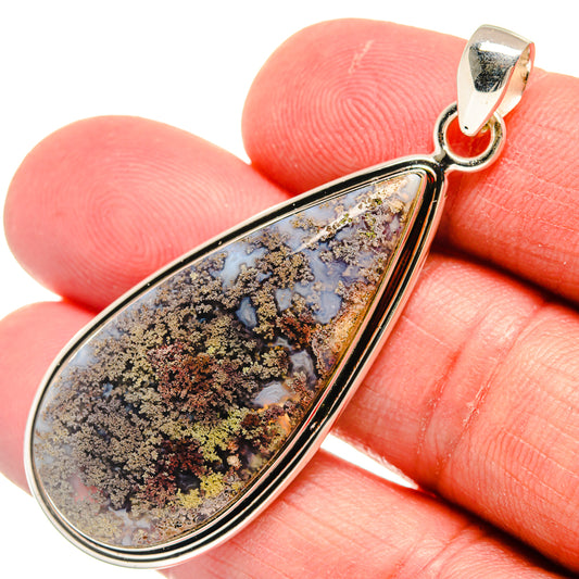 Indonesian Plume Agate Pendants handcrafted by Ana Silver Co - PD22252