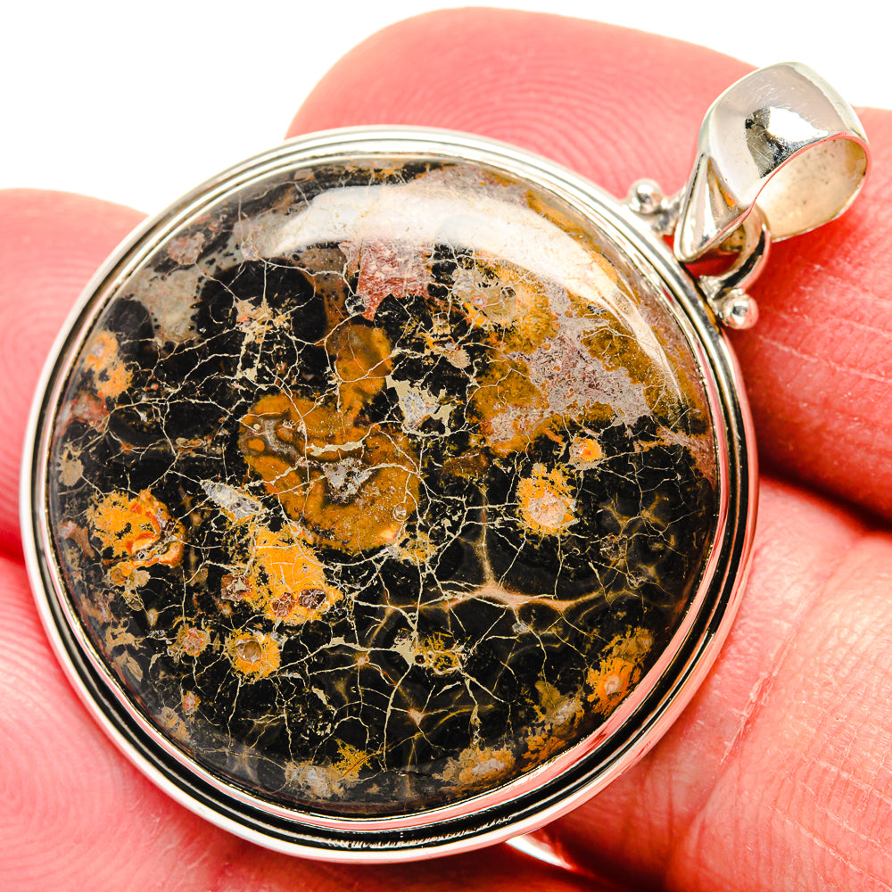 Fireworks Obsidian Pendants handcrafted by Ana Silver Co - PD22256