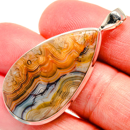 Laguna Lace Agate Pendants handcrafted by Ana Silver Co - PD22259