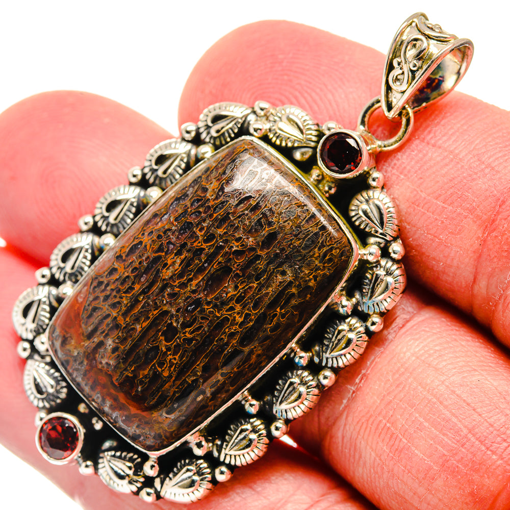 Dinosaur Bone Pendants handcrafted by Ana Silver Co - PD22260