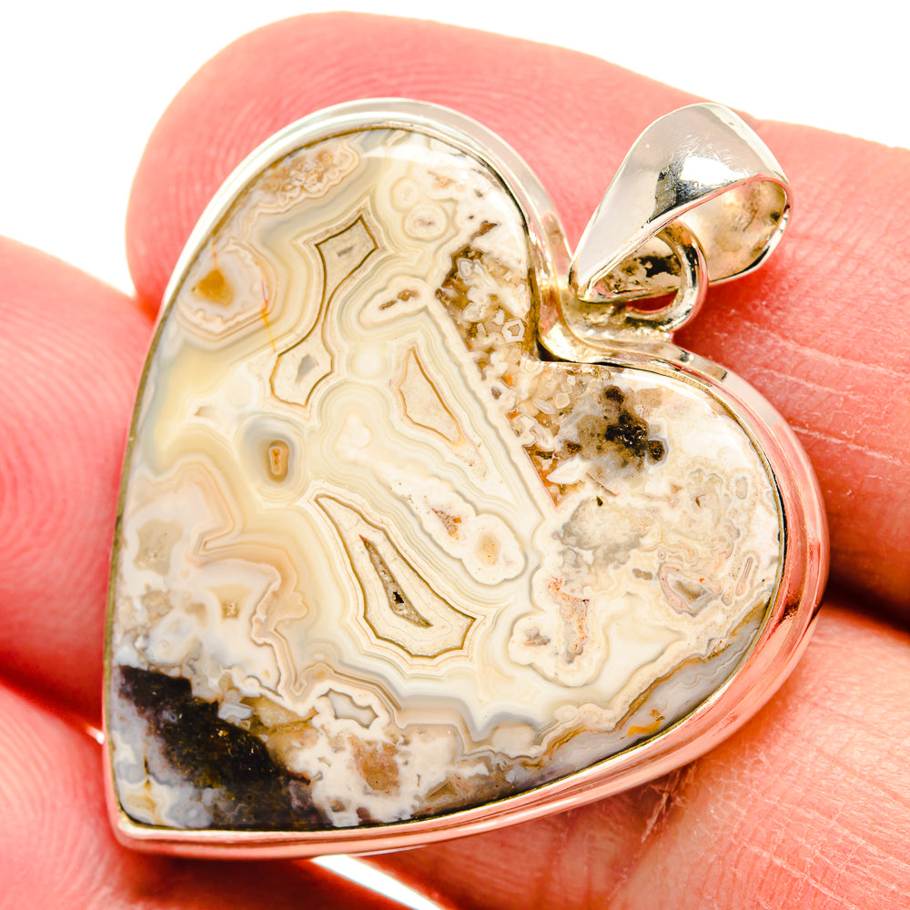 Laguna Lace Agate Pendants handcrafted by Ana Silver Co - PD22266