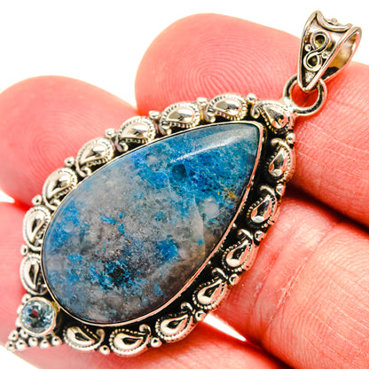 Chrysocolla In Quartz Pendants handcrafted by Ana Silver Co - PD22293