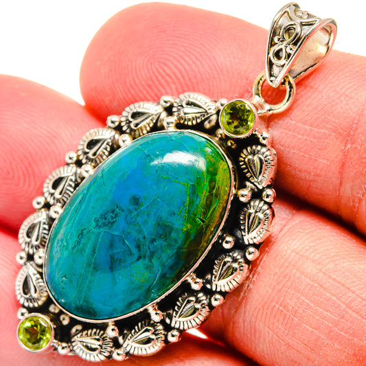 Chrysocolla Pendants handcrafted by Ana Silver Co - PD22294