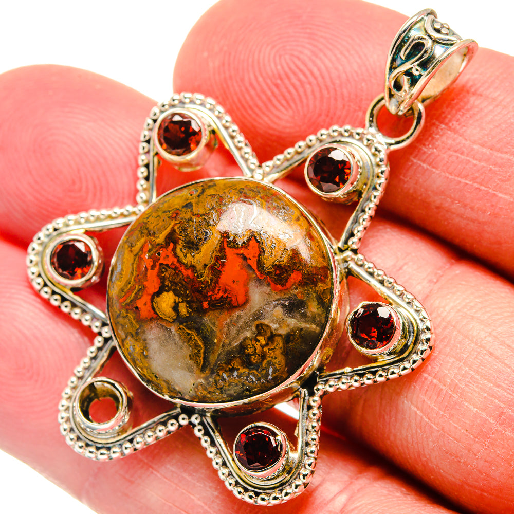 Moroccan Agate Pendants handcrafted by Ana Silver Co - PD22297