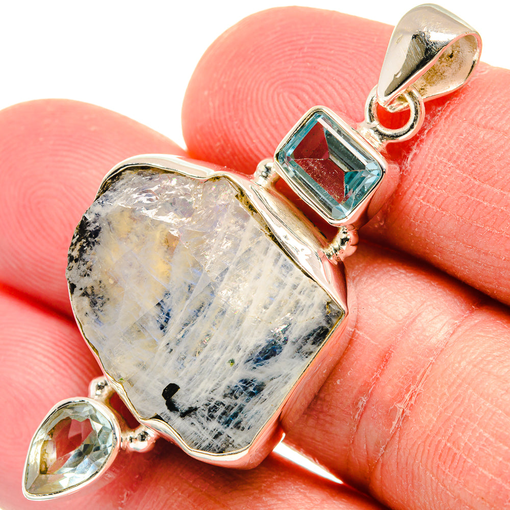 Rainbow Moonstone Pendants handcrafted by Ana Silver Co - PD22301