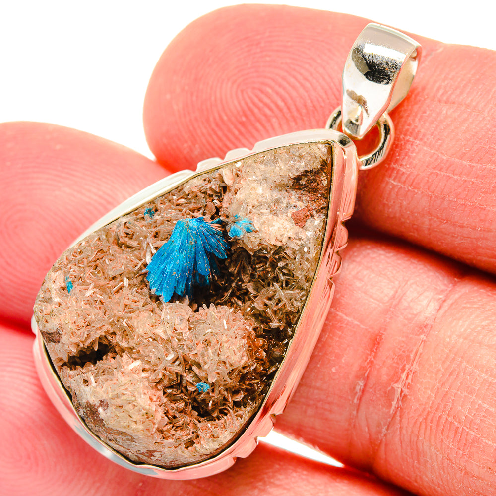 Cavansite Crystal Pendants handcrafted by Ana Silver Co - PD22312